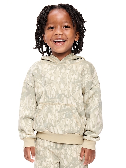 Image number 1 showing, Oversized Boxy Washed Unisex Pullover Hoodie for Toddler