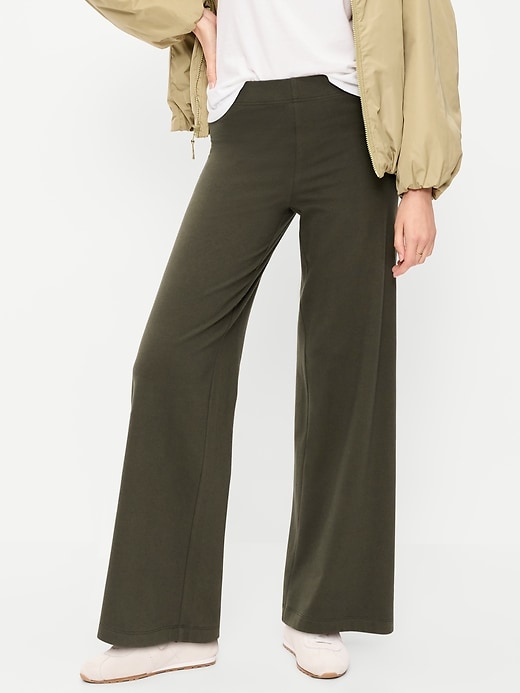 Image number 2 showing, High-Waisted Fashion Wide-Leg Leggings