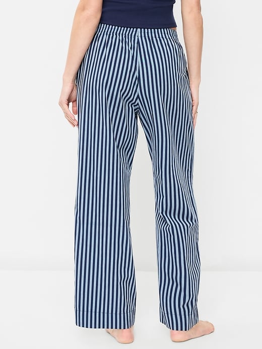 Image number 2 showing, High-Waisted Poplin Pajama Pant