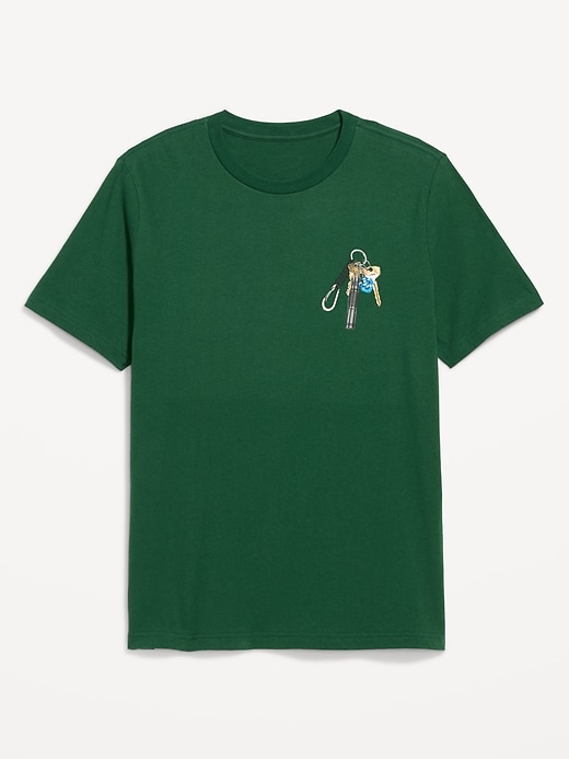 Image number 1 showing, Soft-Washed Crew-Neck Graphic T-Shirt