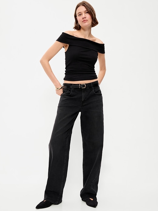 Image number 3 showing, Off-The-Shoulder Fitted Top