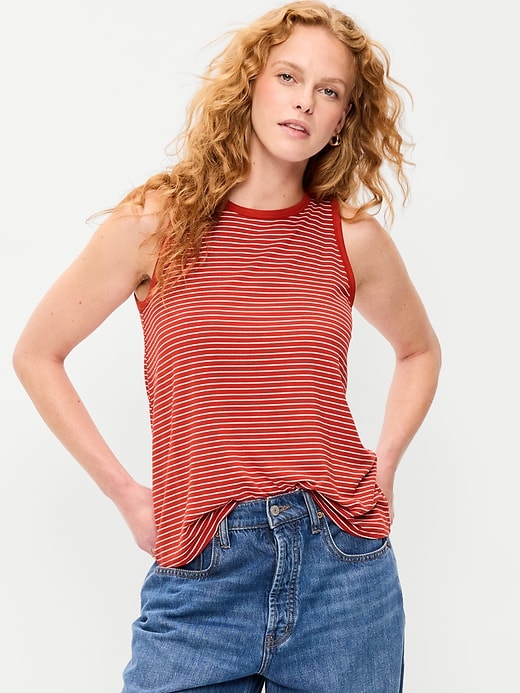 Image number 1 showing, Luxe High-Neck Tank Top