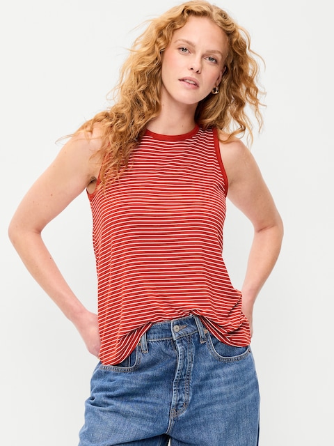 Luxe High-Neck Tank Top