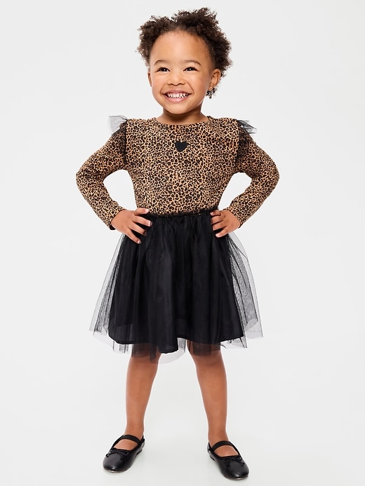 Image number 1 showing, Long-Sleeve Fit and Flare Tutu Dress for Toddler Girls