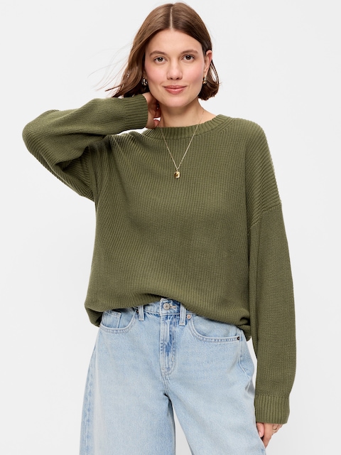 Seaside Cotton Shaker Oversized Tunic Sweater