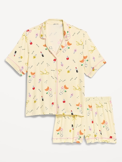 Image number 1 showing, Sunday Sleep Knit Jersey Short Set