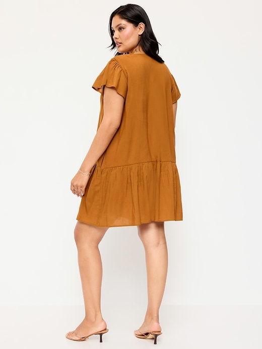 Image number 9 showing, Flutter-Sleeve Mini Swing Dress