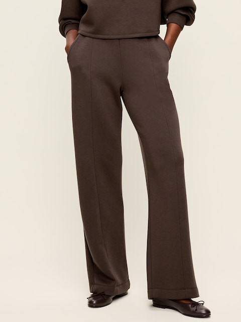 High-Waisted Bounce Fleece Wide-Leg Sweatpants