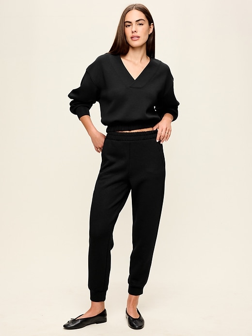 Image number 2 showing, High-Waisted Bounce Fleece Jogger Sweatpants