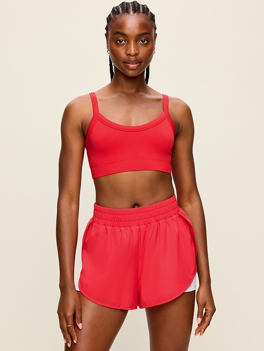 Image number 1 showing, Light Support Fluid Seamless Ribbed Sports Bra