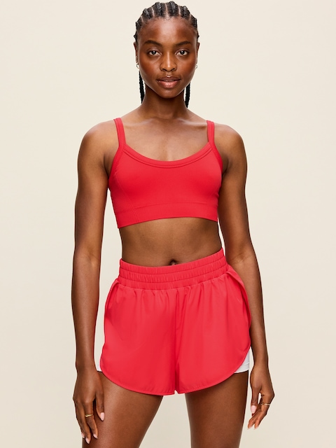 Light Support Fluid Seamless Ribbed Sports Bra