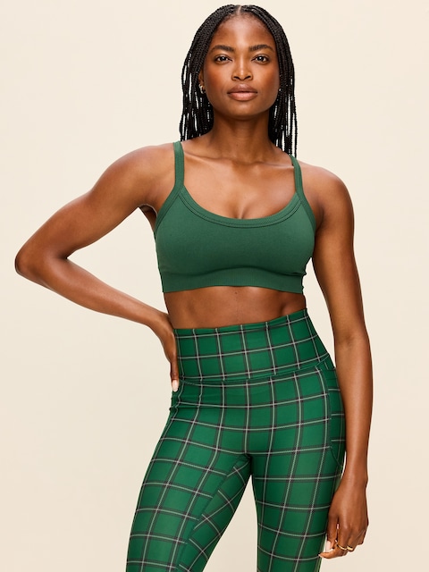 SOUTIEN-GORGE DE SPORT CÔTELÉ À MAINTIEN LÉGER SANS COUTURES