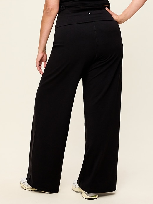 Image number 10 showing, High-Waisted PowerChill Fold-Over Wide-Leg Pants