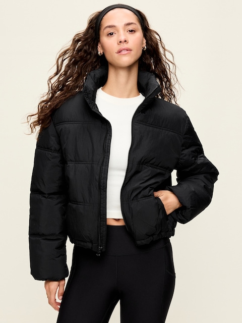 Funnel-Neck Core Puffer Jacket
