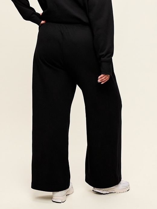 L'image numéro 3 présente Pantalon en molleton dynamique à très taille haute et à jambe large