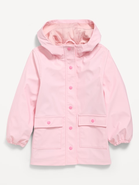 Water-Resistant Oversized Hooded Jacket for Girls