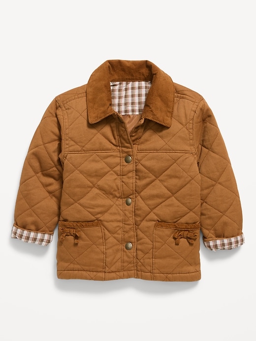 Image number 2 showing, Twill Barn Jacket for Toddler Girls
