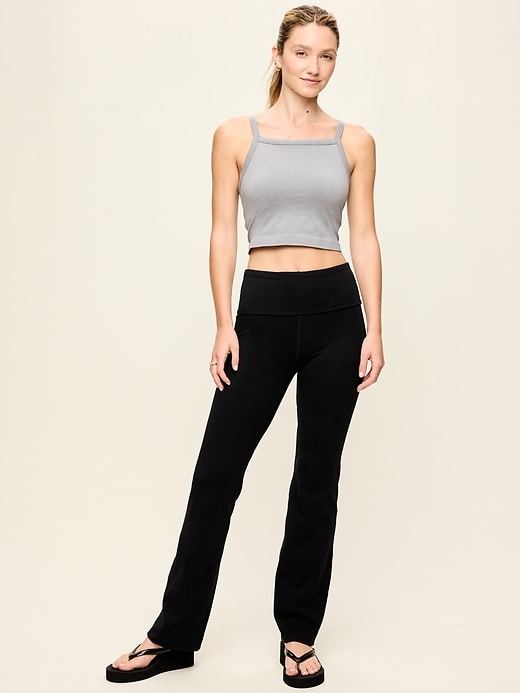 Image number 2 showing, High-Waisted PowerChill Fold-Over Bootcut Leggings