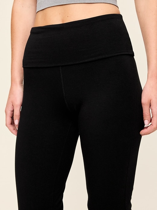 Image number 5 showing, High-Waisted PowerChill Fold-Over Bootcut Leggings