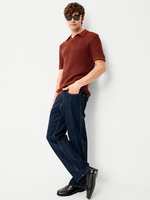 Image number 3 showing, Mixed-Stitch Polo Sweater