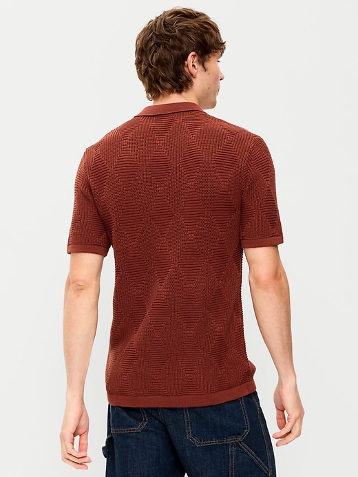 Image number 2 showing, Mixed-Stitch Polo Sweater