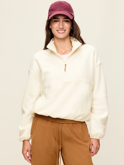 Oversized Half-Zip Performance Fleece Pullover