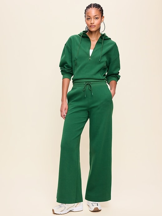 Image number 2 showing, Extra High-Waisted Dynamic Fleece Wide-Leg Sweatpants