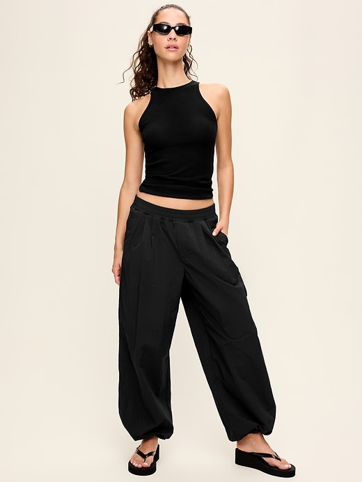 Image number 2 showing, Mid-Rise Woven Utility Pants