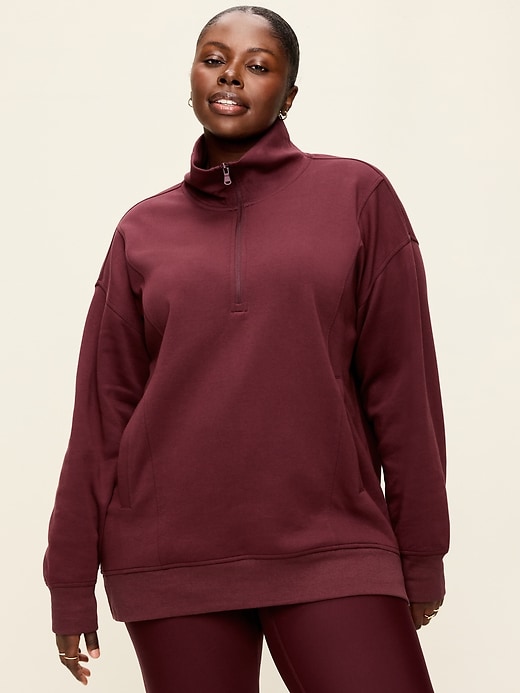 Image number 5 showing, Dynamic Fleece Half-Zip Tunic Sweatshirt