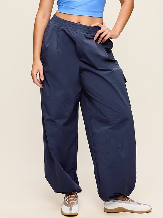 Image number 5 showing, Mid-Rise Woven Utility Pants