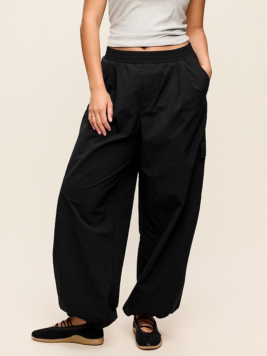 Image number 5 showing, Mid-Rise Woven Utility Pants