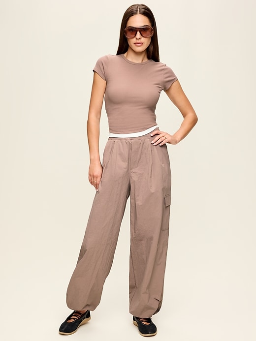 Image number 2 showing, Mid-Rise Woven Utility Pants
