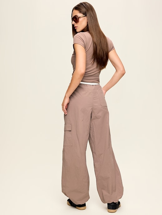Image number 3 showing, Mid-Rise Woven Utility Pants