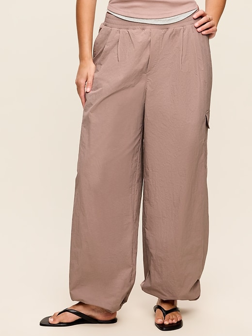 Image number 5 showing, Mid-Rise Woven Utility Pants