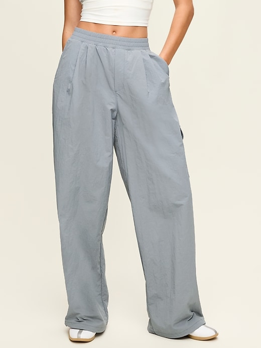 Image number 1 showing, Mid-Rise Woven Utility Pants