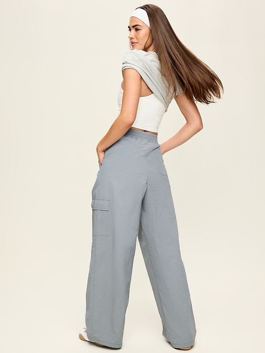 Image number 3 showing, Mid-Rise Woven Utility Pants