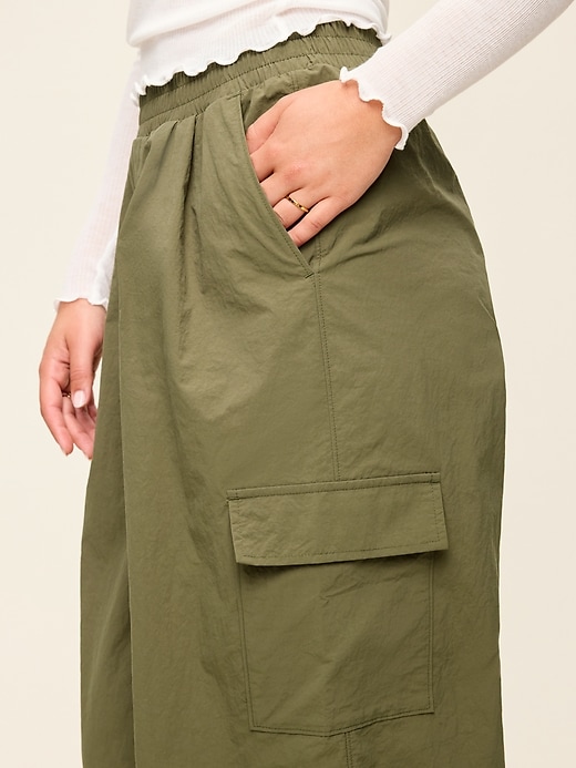 Image number 5 showing, Mid-Rise Woven Utility Pants