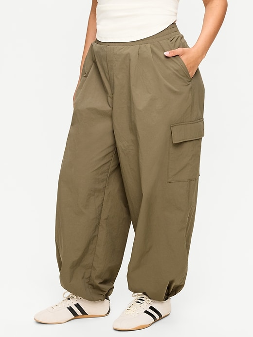 Image number 6 showing, Mid-Rise Woven Utility Pants