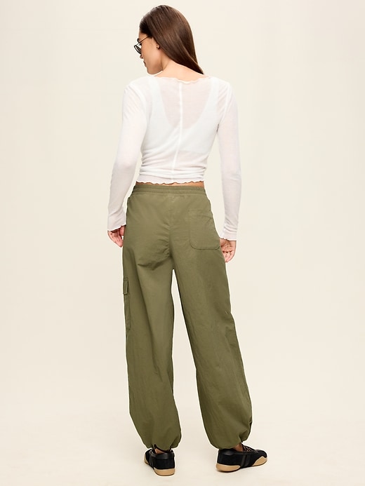 Image number 3 showing, Mid-Rise Woven Utility Pants
