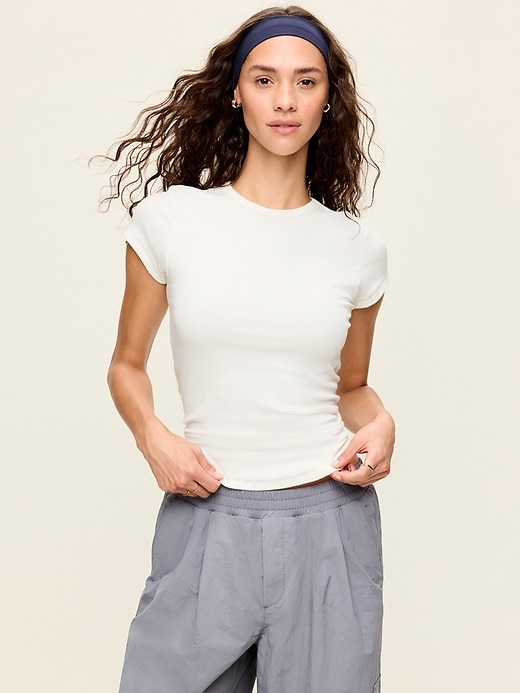 Image number 1 showing, CloudLite Crew-Neck Ribbed T-Shirt