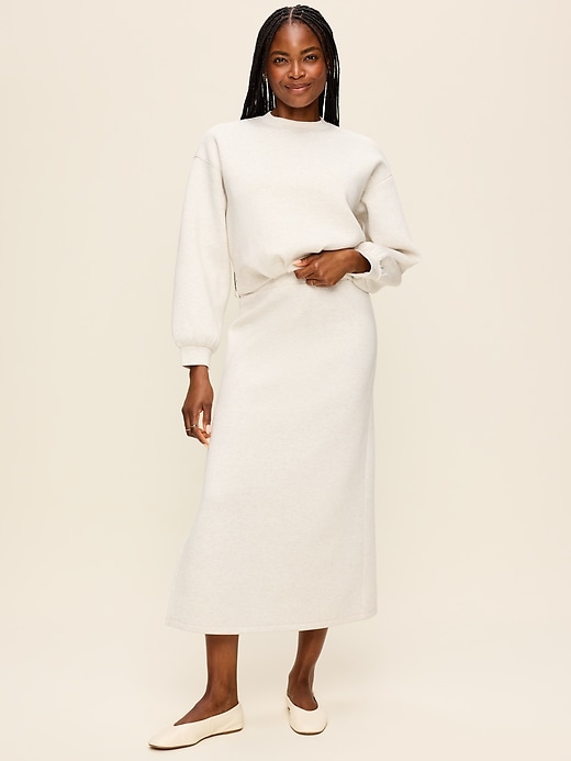 Image number 2 showing, High-Waisted Bounce Fleece Maxi Skirt