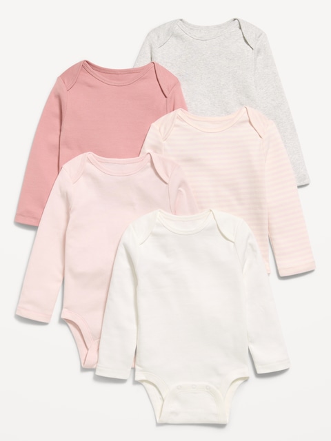 Long-Sleeve Bodysuit 5-Pack for Baby