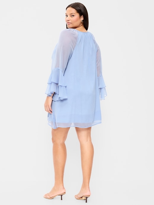 Image number 9 showing, Bell-Sleeve Boho Mini Dress