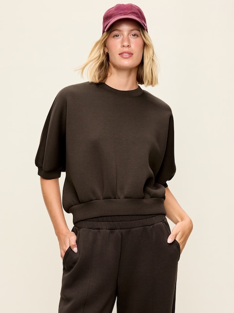 Bounce Fleece Dolman-Sleeve Top