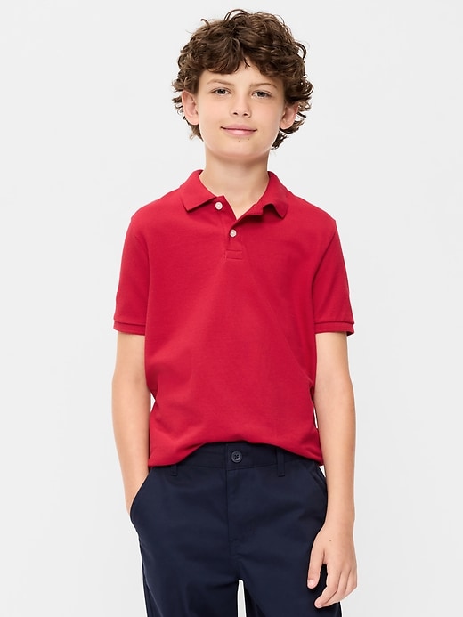 Image number 1 showing, School Uniform Pique Polo Shirt for Boys