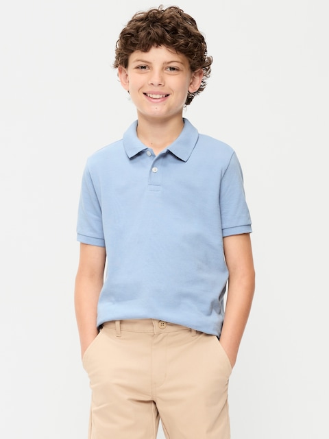 School Uniform Pique Polo Shirt for Boys