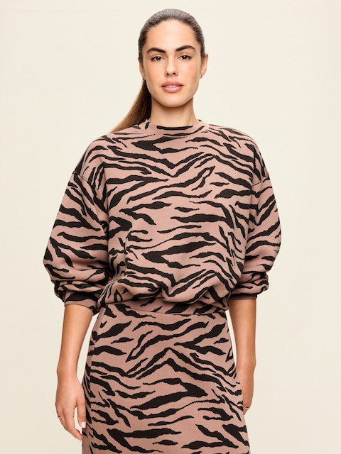Bounce Fleece Bubble-Hem Sweatshirt