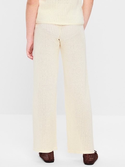 L'image numéro 2 présente Pantalon en tricot jacquard à taille basse pour fille