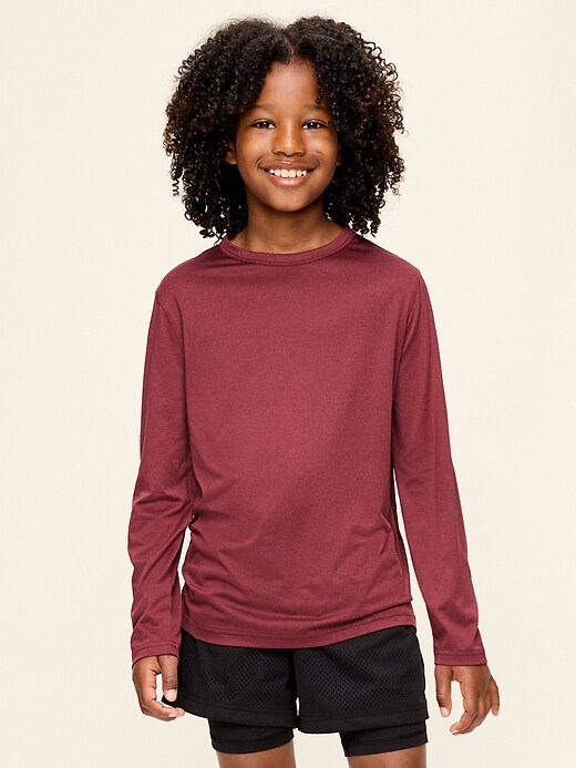 Image number 1 showing, CloudMotion Long-Sleeve Performance T-Shirt for Boys