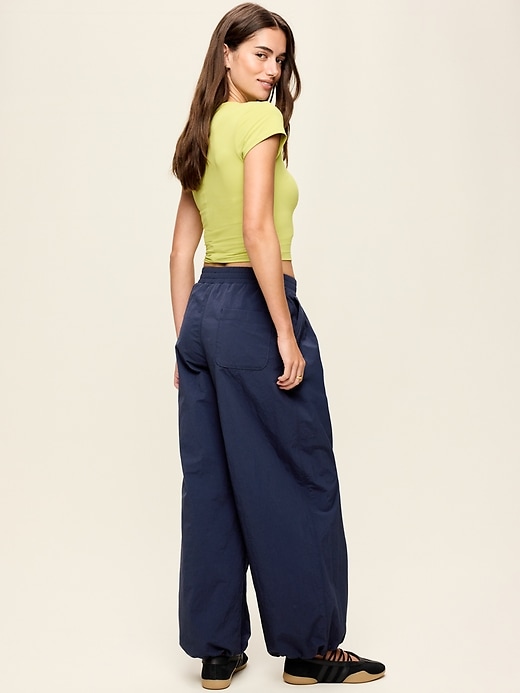 Image number 3 showing, Mid-Rise Woven Utility Pants